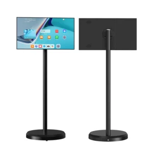 21,5 Zoll Smart TV Weiß Bewegbar Aufladbar LCD Tragbarer Touchscreen Mini Smart TV Board für Bildung, Zuhause, Fitness und Übungen