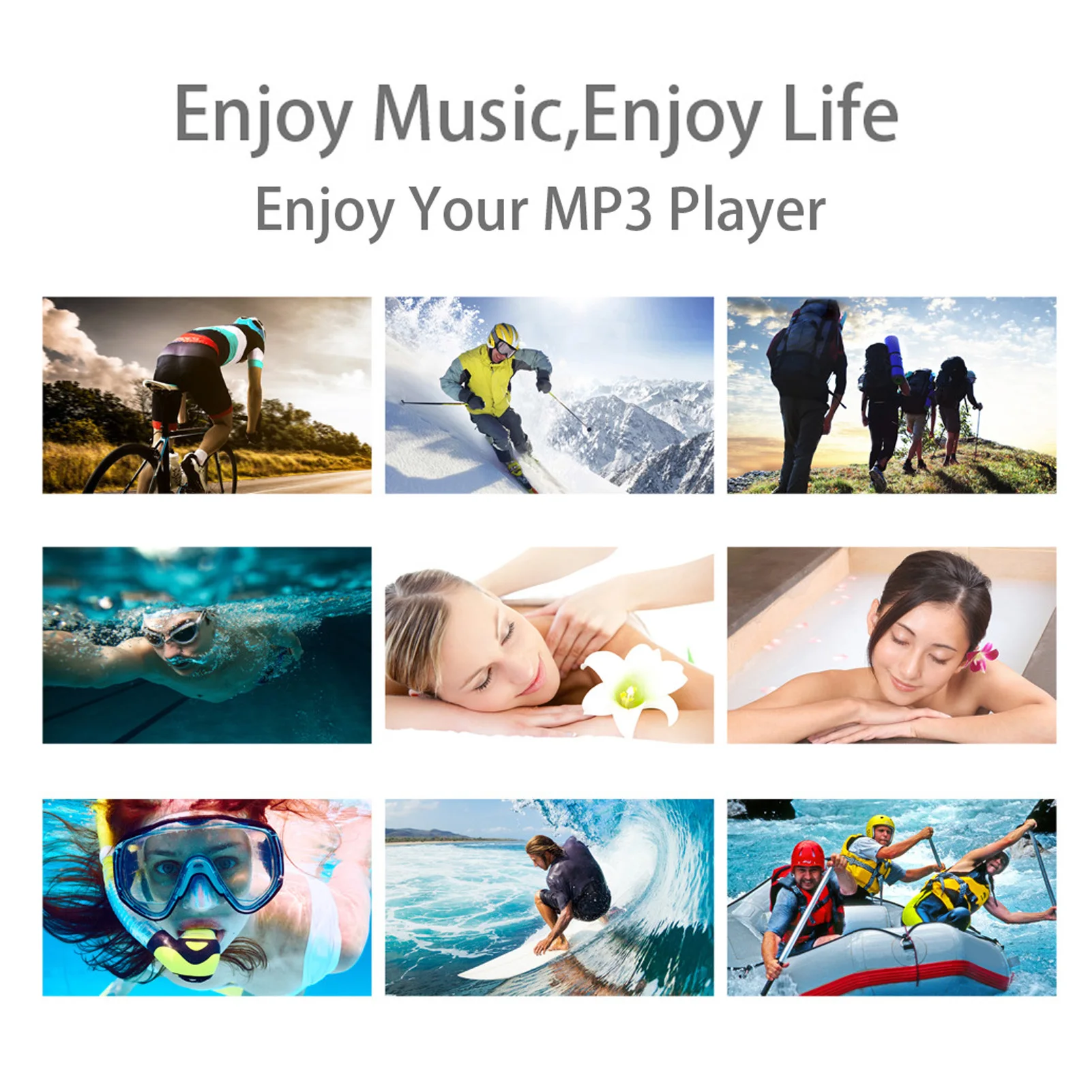 Mp3-Player 8 Gb Mit Schwimmkopfhörern – Ipx8 Wasserdichter Musikplayer Mit Ohrstöpseln Für Schwimmen, Tauchen &Amp; Surfen Mp3-Player 8 Gb Mit Schwimmkopfhörern – Ipx8 Wasserdichter Musikplayer Mit Ohrstöpseln Für Schwimmen, Tauchen &Amp; Surfen - Image 3