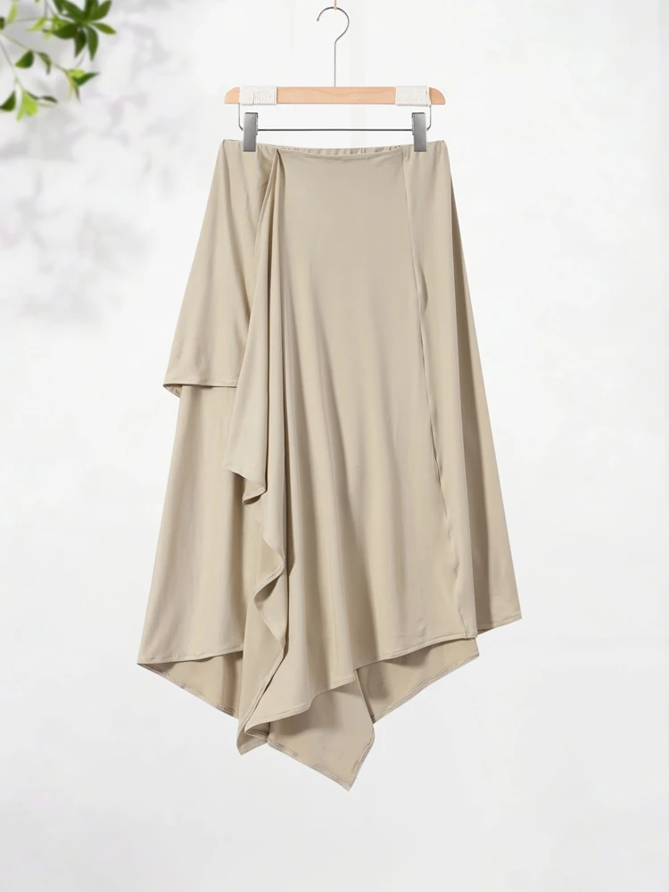 Damen Rock Outfit Mit Fledermausärmel-Oberteil Und Langem Asymmetrischem Rock Damen Rock Outfit Mit Fledermausärmel-Oberteil Und Langem Asymmetrischem Rock - Image 3