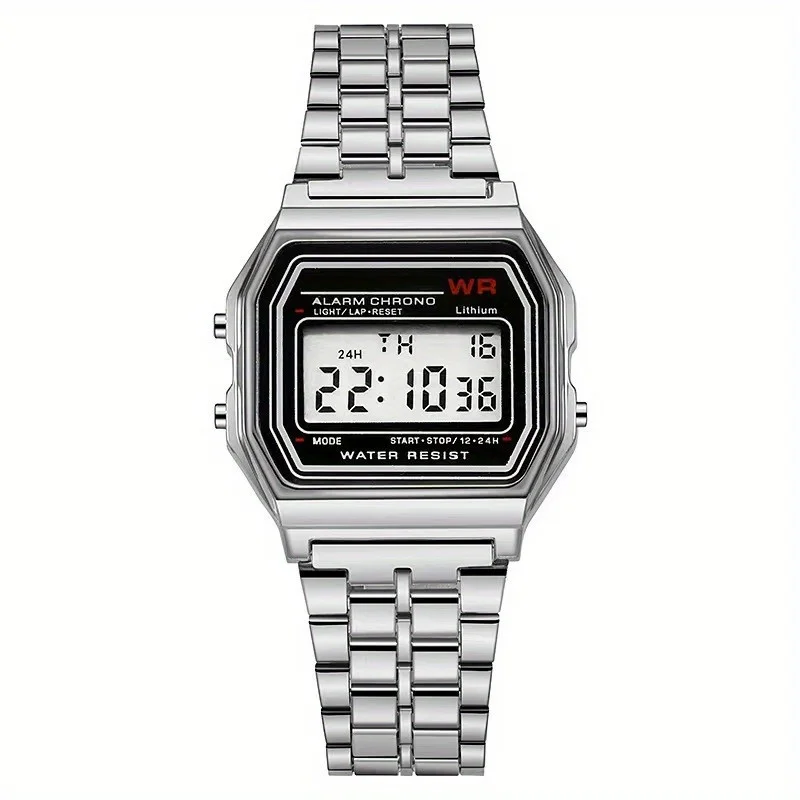 F91W Nicht Wasserdichte Stahlbanduhr Für Damen, Herren, Businessuhr, Multifunktionale Led-Digital-Sportuhr, Elektronische Uhr F91W Nicht Wasserdichte Stahlbanduhr Für Damen, Herren, Businessuhr, Multifunktionale Led-Digital-Sportuhr, Elektronische Uhr - Image 9