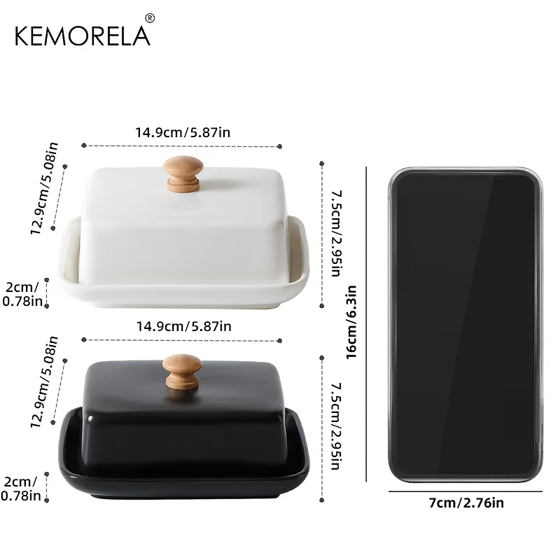 Keramik-Butterdose Mit Deckel, Rechteckige, Verschließbare Käseaufbewahrungsbox, Hochwertig Und Elegant Für Küche &Amp; Restaurant. Keramik-Butterdose Mit Deckel, Rechteckige, Verschließbare Käseaufbewahrungsbox, Hochwertig Und Elegant Für Küche &Amp; Restaurant. - Image 6