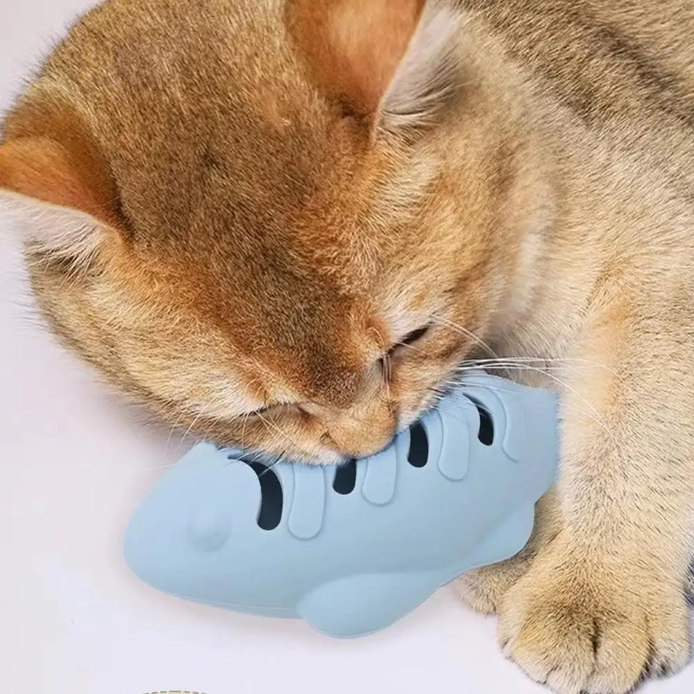 Interactive Cat Toy Food Dispenser For Indoor Cats Blue Treat &Amp; Catnip Stuffer Engaging Silicone Fish Chew Toy Dental Care Interactive Cat Toy Food Dispenser For Indoor Cats Blue Treat &Amp; Catnip Stuffer Engaging Silicone Fish Chew Toy Dental Care - Image 12