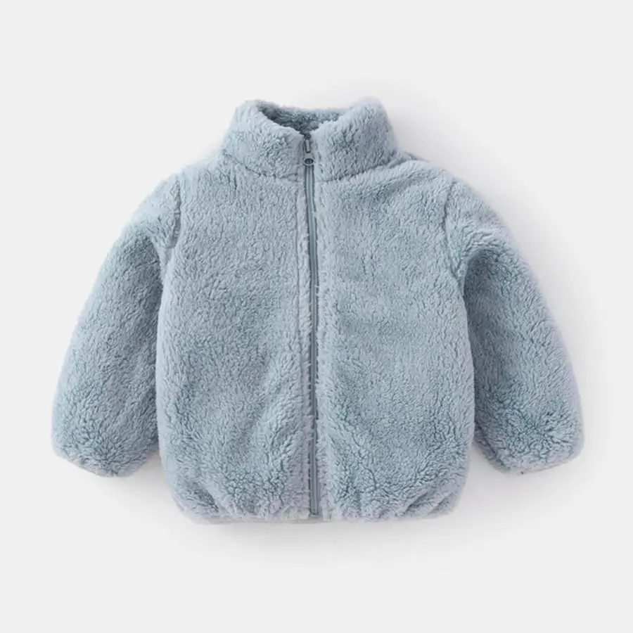 Solid Color Fashion Children Plush Coat Autumn Winter Warm Baby Girl Boy Casual Jacket Greatcoat Kids Clothing Toddler Outerwear Solid Color Fashion Children Plush Coat Autumn Winter Warm Baby Girl Boy Casual Jacket Greatcoat Kids Clothing Toddler Outerwear - Image 11