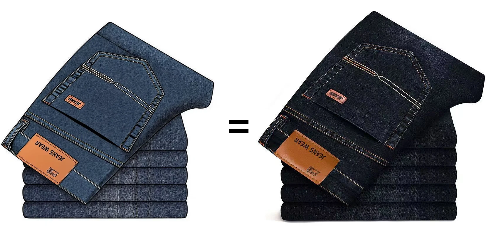 2025, Herrenmode, Business-Jeans, Klassischer Stil, Lässig, Elastisch, Slim-Fit-Jeans, Herren-Jeanshose, Schwarz, Blau 2025, Herrenmode, Business-Jeans, Klassischer Stil, Lässig, Elastisch, Slim-Fit-Jeans, Herren-Jeanshose, Schwarz, Blau - Image 5