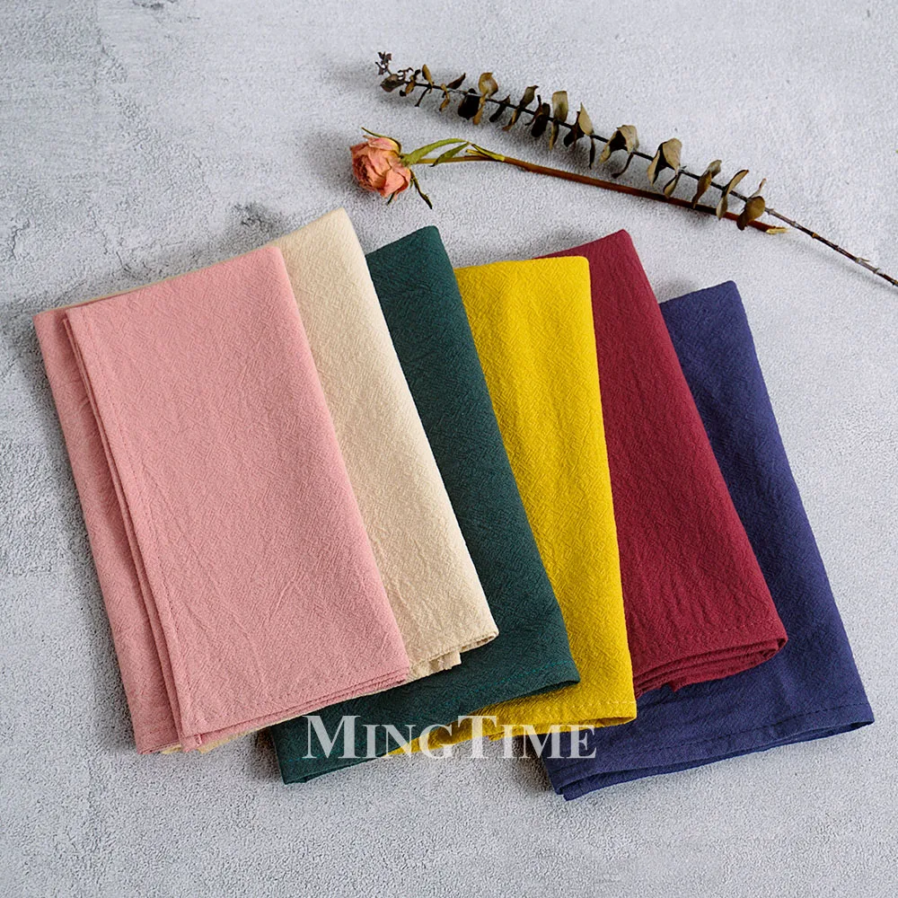 12 Stück Servietten Aus Gewaschener Baumwolle, 40 X 40 Cm, Weiche, Schlichte Tischwäsche, Saugfähige Servietten, Hochzeit, Weihnachten, Wiederverwendbare Tischsets, Party, Esszimmer 12 Stück Servietten Aus Gewaschener Baumwolle, 40 X 40 Cm, Weiche, Schlichte Tischwäsche, Saugfähige Servietten, Hochzeit, Weihnachten, Wiederverwendbare Tischsets, Party, Esszimmer - Image 2