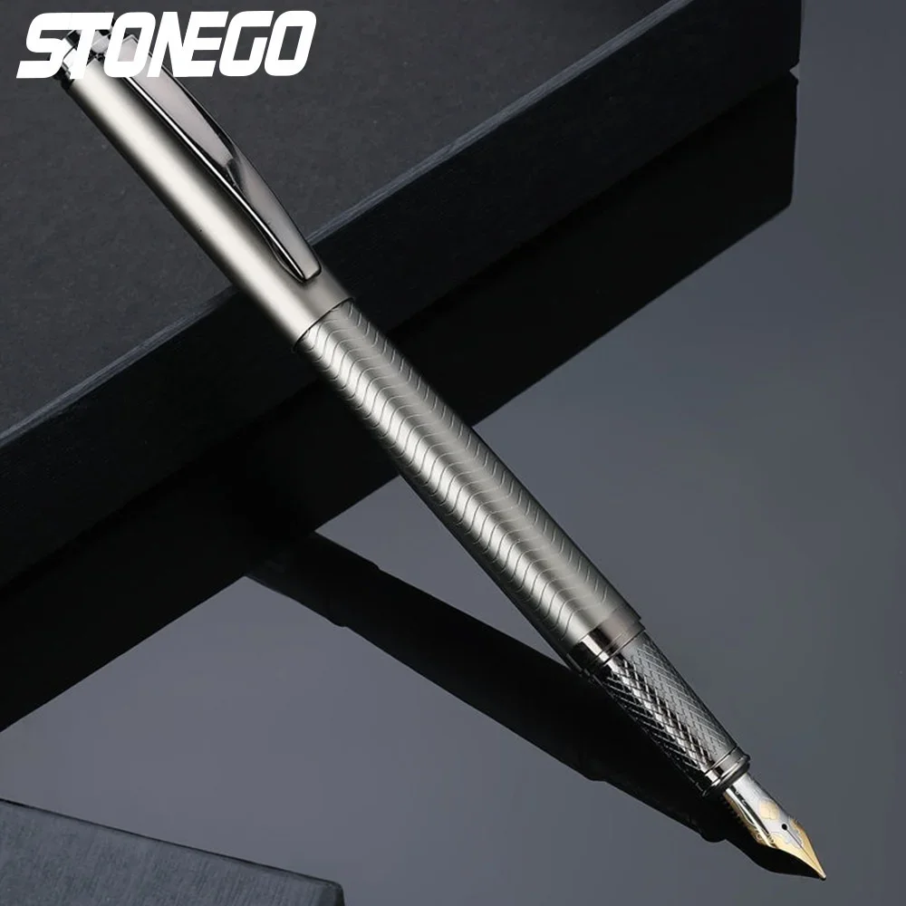 Stone Go 5 Größe Lassical Metal Schwarz Füll Federhalter Konverter Kalligraphie Stifte Zum Schreiben Von Zeichnung Journal Business Geschenks Tifte Stone Go 5 Größe Lassical Metal Schwarz Füll Federhalter Konverter Kalligraphie Stifte Zum Schreiben Von Zeichnung Journal Business Geschenks Tifte - Image 7