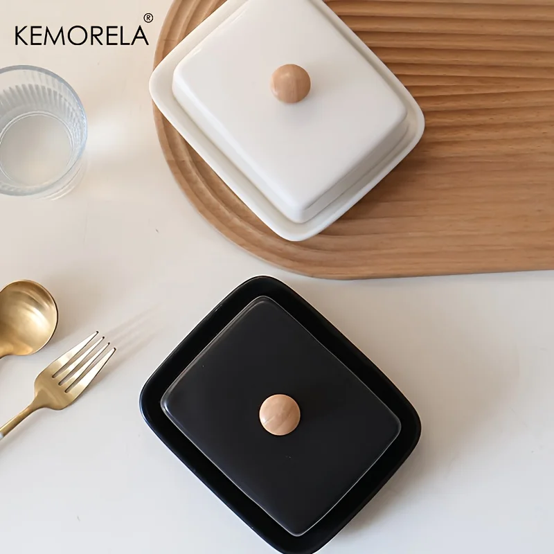 Keramik-Butterdose Mit Deckel, Rechteckige, Verschließbare Käseaufbewahrungsbox, Hochwertig Und Elegant Für Küche &Amp; Restaurant. Keramik-Butterdose Mit Deckel, Rechteckige, Verschließbare Käseaufbewahrungsbox, Hochwertig Und Elegant Für Küche &Amp; Restaurant.