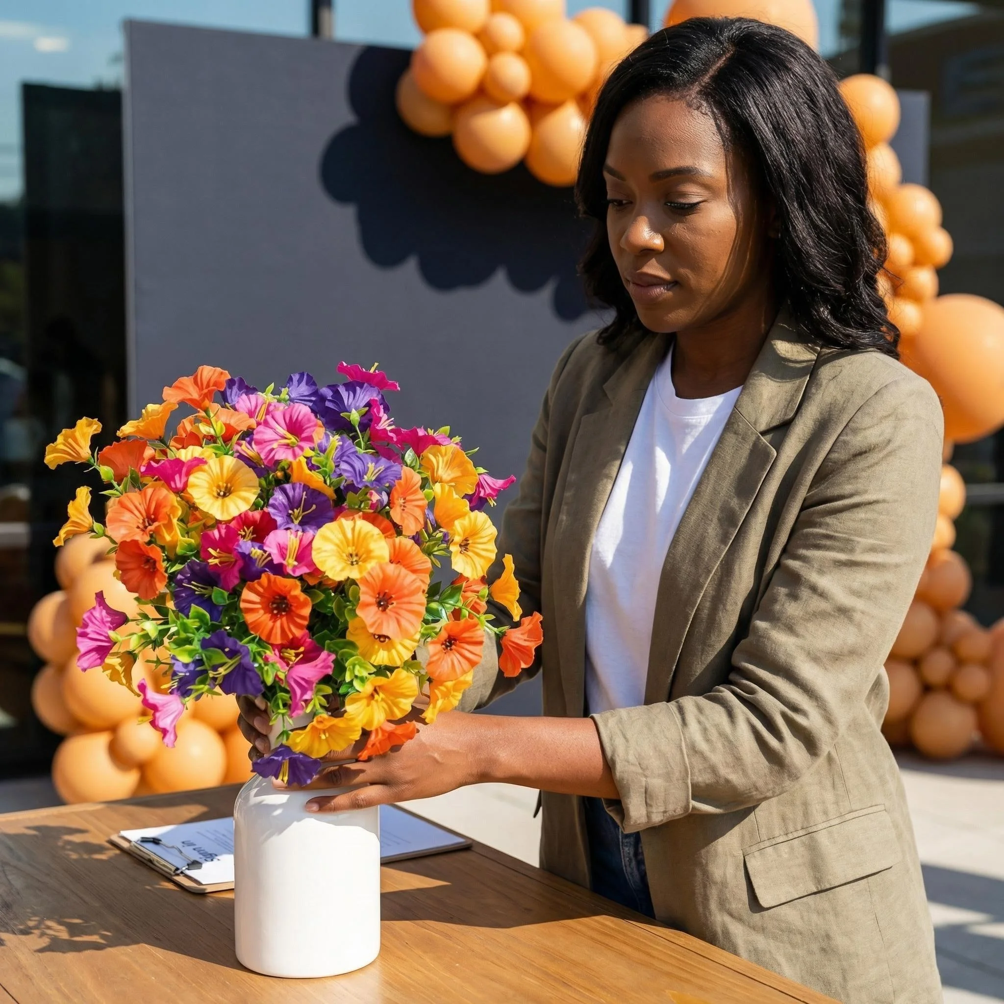 4 Bündel Helle Künstliche Eukalyptus-Blumen | Morning Glory Blumen, (7 Zweige Pro Bund, 3 Blumen Pro Zweig, 4 Bündel Insgesamt 84 Blumen) Mehrfarbige Künstliche Blumenarrangements, Lebendige 4 Farben, Hochwertige Kunststoff-Hängedekorationen, Für Balkon, Terrasse, Blumenkästen, Hochzeits- Und 4 Bündel Helle Künstliche Eukalyptus-Blumen | Morning Glory Blumen, (7 Zweige Pro Bund, 3 Blumen Pro Zweig, 4 Bündel Insgesamt 84 Blumen) Mehrfarbige Künstliche Blumenarrangements, Lebendige 4 Farben, Hochwertige Kunststoff-Hängedekorationen, Für Balkon, Terrasse, Blumenkästen, Hochzeits- Und - Image 5