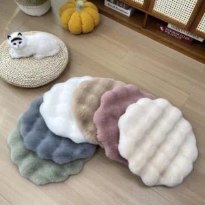 Winter Plüsch Katze Bett Matte Runde Haustier Bett für Katzen Kleine Hunde Fleece Haustier Schlaf Matte Kätzchen Welpen Nest Haustier Kissen Katze Zubehör
