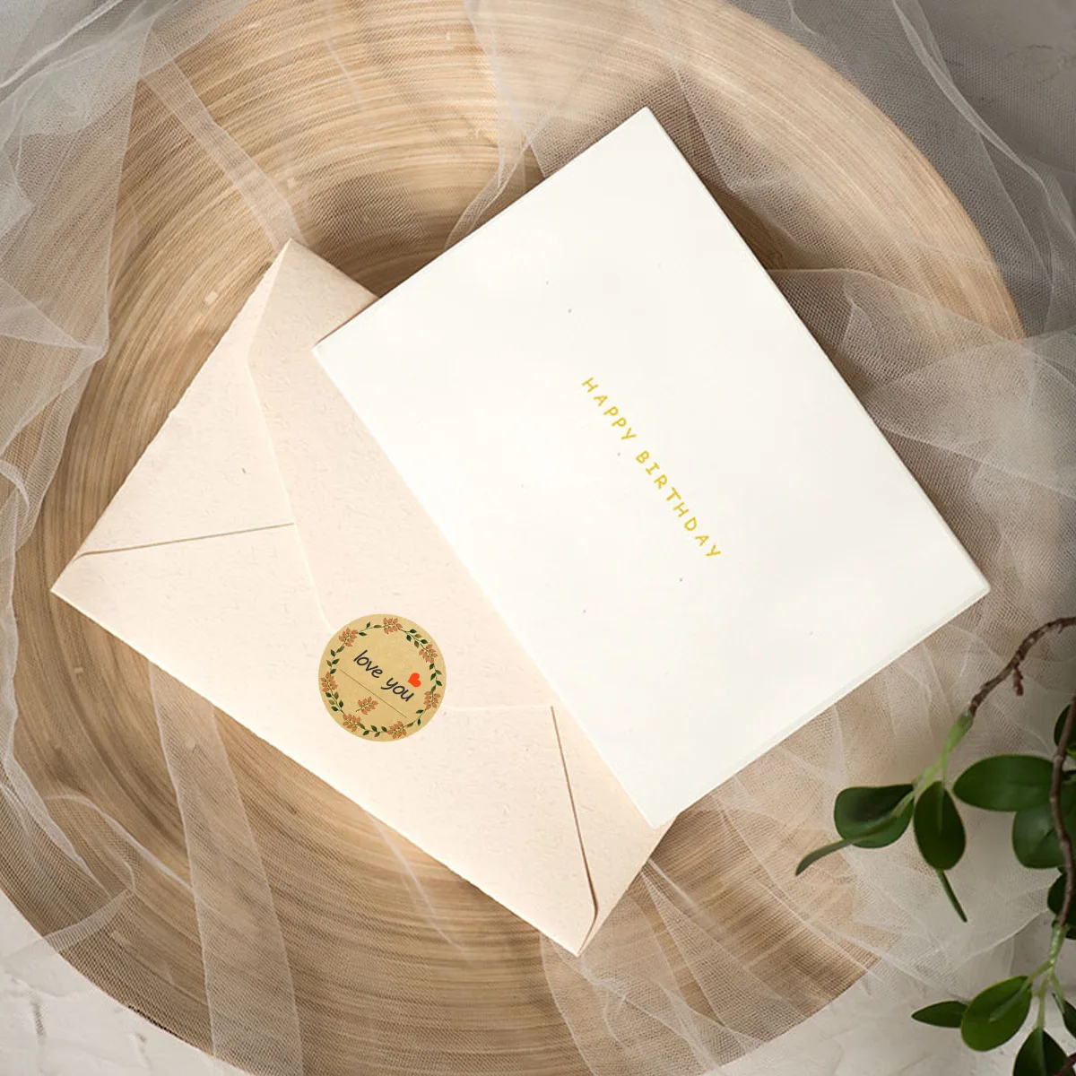 500 Stück 2,5 Cm Große Kraftpapier-Blumen-Dankeschön-Etikettenaufkleber Für Geschenkkarten, Paket, Party, Verpackung, Backen, Kleine Unternehmen 500 Stück 2,5 Cm Große Kraftpapier-Blumen-Dankeschön-Etikettenaufkleber Für Geschenkkarten, Paket, Party, Verpackung, Backen, Kleine Unternehmen - Image 5