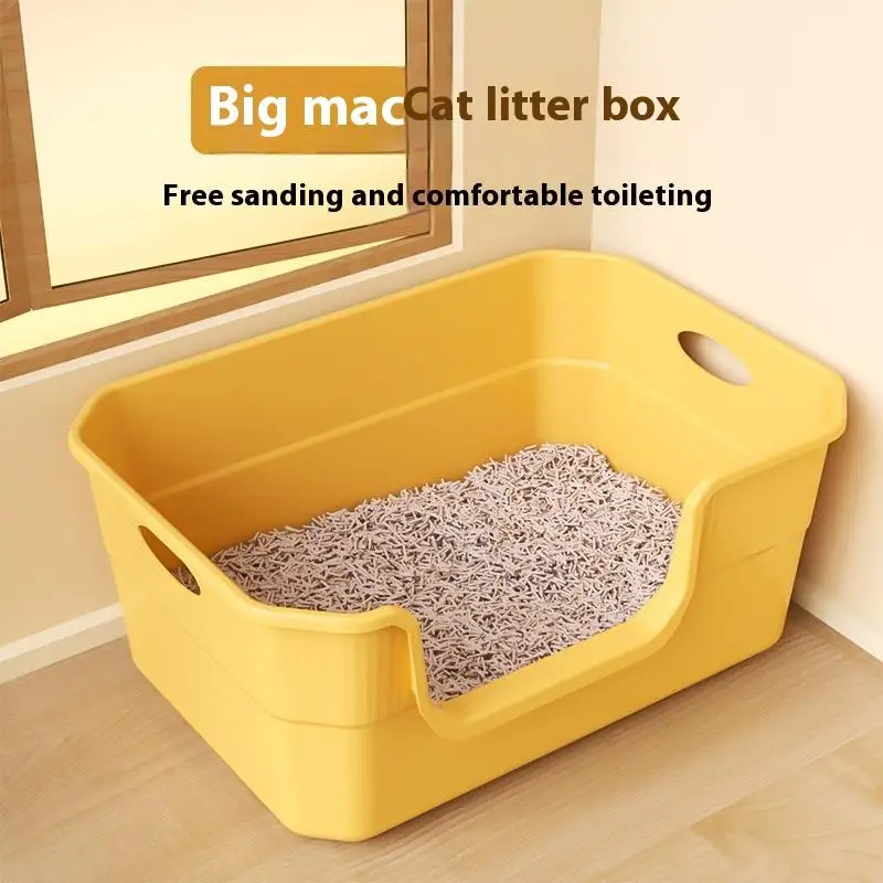 ♥Extra Large Cat Litter Box;Semi-Enclosed &Amp; Open Design, Anti-Splash Cat Toilet With High Sides ♥Extra Large Cat Litter Box;Semi-Enclosed &Amp; Open Design, Anti-Splash Cat Toilet With High Sides - Image 13