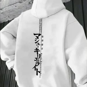 Minimalistischen Japan Text Männer Frauen Pullover Hoodie Straße Harajuku Y2K Retro Trendy Sport Lose Herbst Winter Langarm Sweatshirt