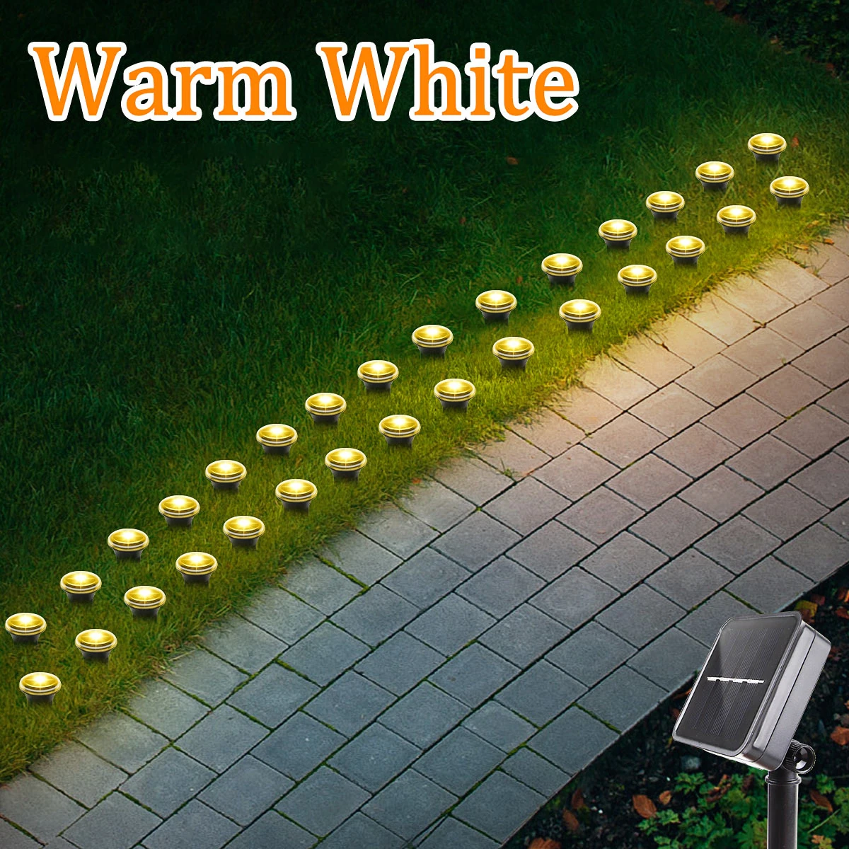Solar-Led-Garten-Wegeleuchte, 15/30 Leds, 8 Modi, Wasserdichte Rasenlampe Für Den Außenbereich, Für Camping, Hochzeiten, Weihnachten, Urlaub, Beleuchtung Solar-Led-Garten-Wegeleuchte, 15/30 Leds, 8 Modi, Wasserdichte Rasenlampe Für Den Außenbereich, Für Camping, Hochzeiten, Weihnachten, Urlaub, Beleuchtung - Image 8
