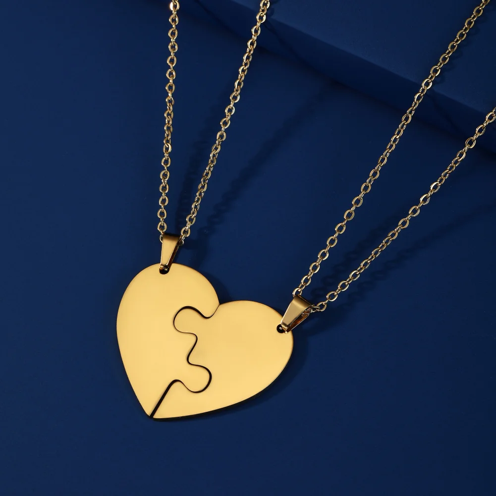 Dreamtimes Liebe Herz Puzzle Anhänger Halskette 2/3/4/5/6 Stück Edelstahl Frauen Männer Schmuck Liebhaber Familie Freunde Geschenke Dreamtimes Liebe Herz Puzzle Anhänger Halskette 2/3/4/5/6 Stück Edelstahl Frauen Männer Schmuck Liebhaber Familie Freunde Geschenke - Image 5