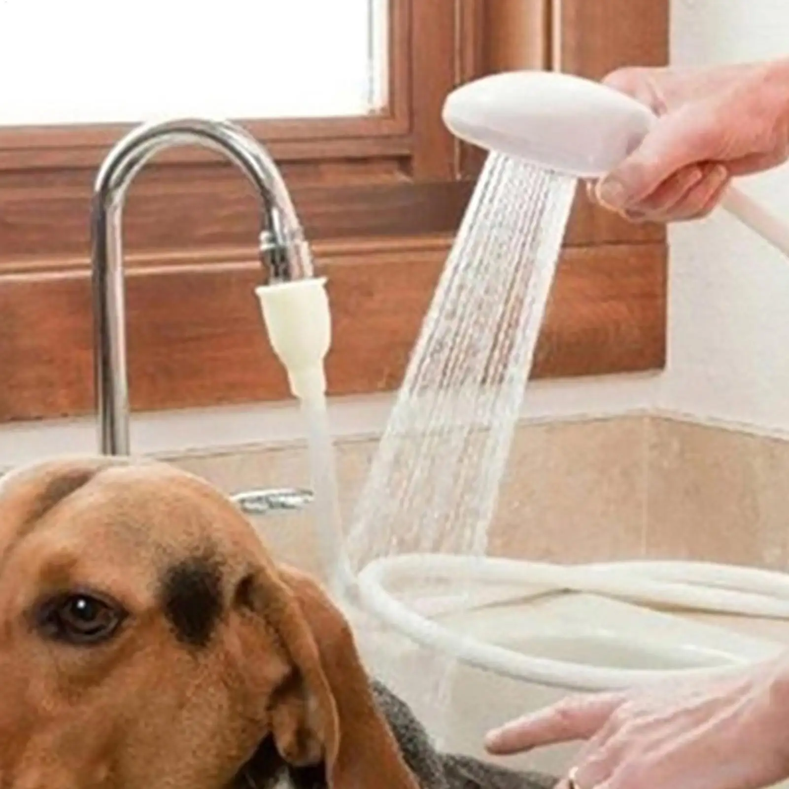 Badesprüher, Duschschlauchaufsatz Für Haustiere, Schnellanschluss, Langlebiger, Verlängerter Sprühkopf, Einfach Tragbar, Handgeführt, Für Katzen Und Hunde Badesprüher, Duschschlauchaufsatz Für Haustiere, Schnellanschluss, Langlebiger, Verlängerter Sprühkopf, Einfach Tragbar, Handgeführt, Für Katzen Und Hunde - Image 3