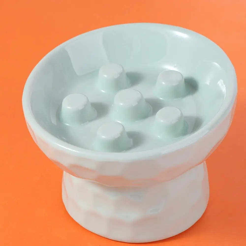 Ceramic Cat Slow Feeder Bowl Slanted Mouth Non-Slip Pet High Foot Bowl Anti Tipping Stable Elevated Cats Feeder Basin Ceramic Cat Slow Feeder Bowl Slanted Mouth Non-Slip Pet High Foot Bowl Anti Tipping Stable Elevated Cats Feeder Basin - Image 14