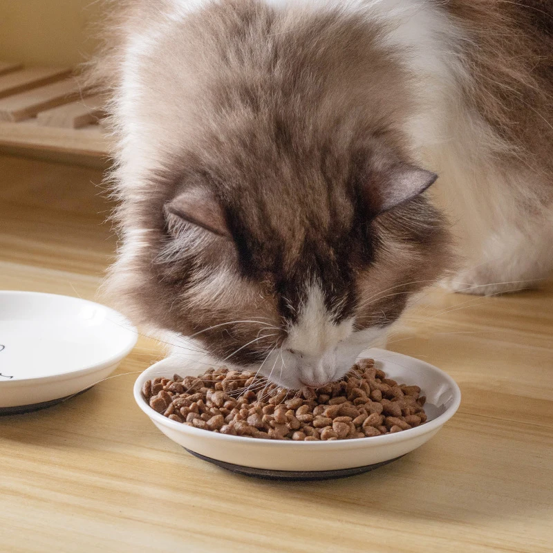 【F】Ceramic Cat Plates With Silicone Anti Slip Pad Pet Cat Snack Bowl Cute Kitten Food Bowl Pet Kitten Water Bowl Pet Supplies 【F】Ceramic Cat Plates With Silicone Anti Slip Pad Pet Cat Snack Bowl Cute Kitten Food Bowl Pet Kitten Water Bowl Pet Supplies - Image 3