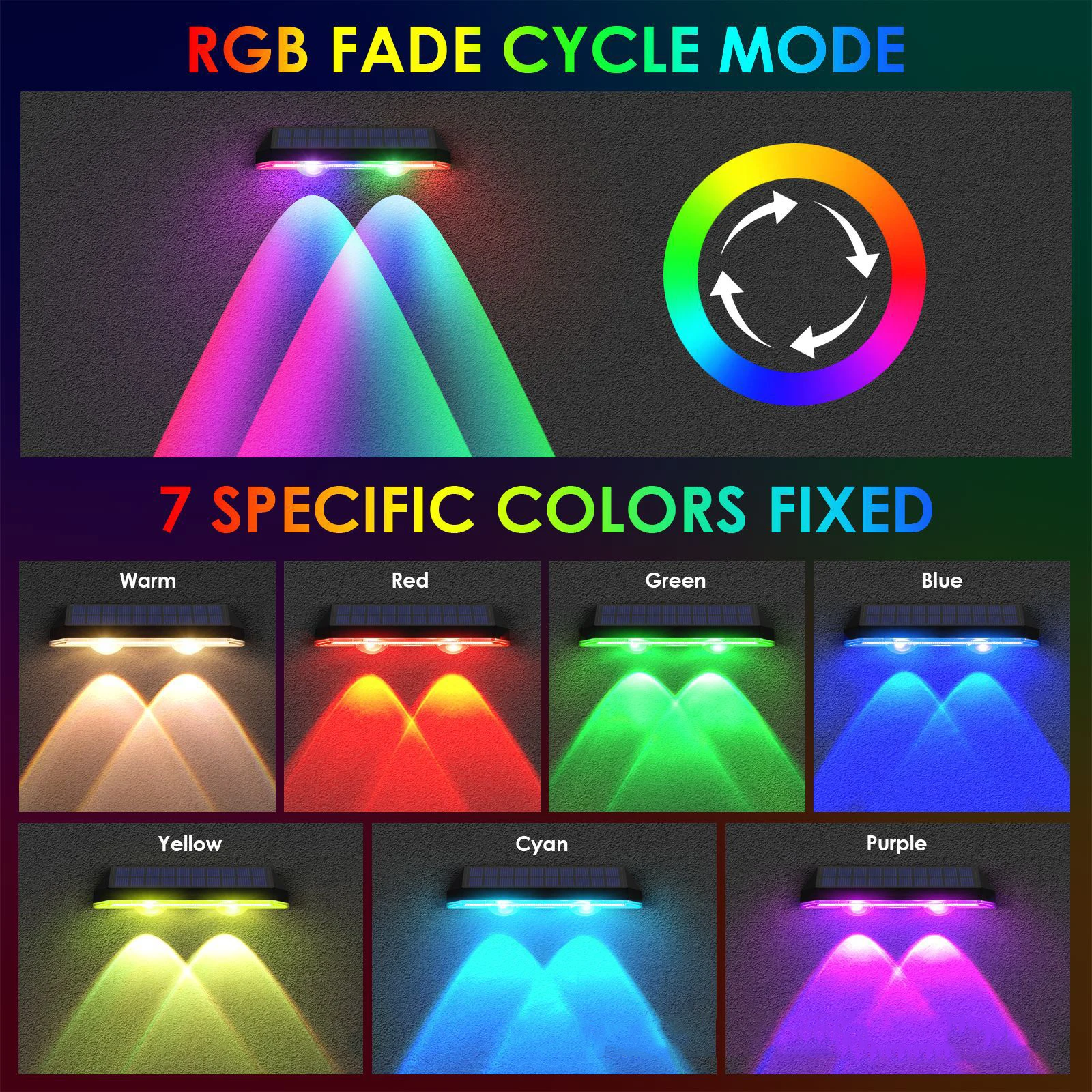 4 Stücke Solar Zaun Licht Rgb Farbwechsel Outdoor Garten Hof Dekor Schritt Lampe Ip65 Wasserdichte Pathway Wand Treppen Lampe Balkon 4 Stücke Solar Zaun Licht Rgb Farbwechsel Outdoor Garten Hof Dekor Schritt Lampe Ip65 Wasserdichte Pathway Wand Treppen Lampe Balkon - Image 2
