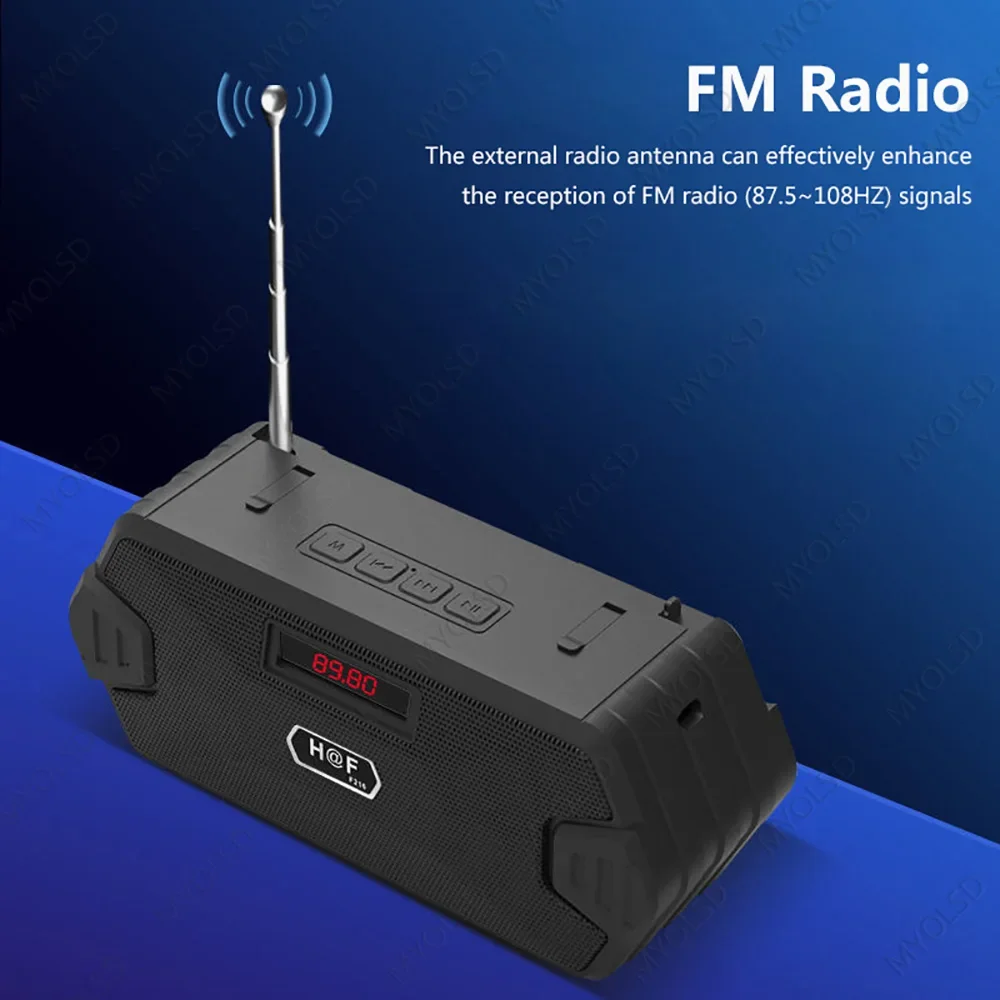 Tragbarer Bluetooth-Lautsprecher Mit Fm-Radio, Usb, Aux, Tf &Amp; Mp3 – Kabellose Soundbox Für Telefon, Pc, Outdoor &Amp; Freizeit Tragbarer Bluetooth-Lautsprecher Mit Fm-Radio, Usb, Aux, Tf &Amp; Mp3 – Kabellose Soundbox Für Telefon, Pc, Outdoor &Amp; Freizeit - Image 3