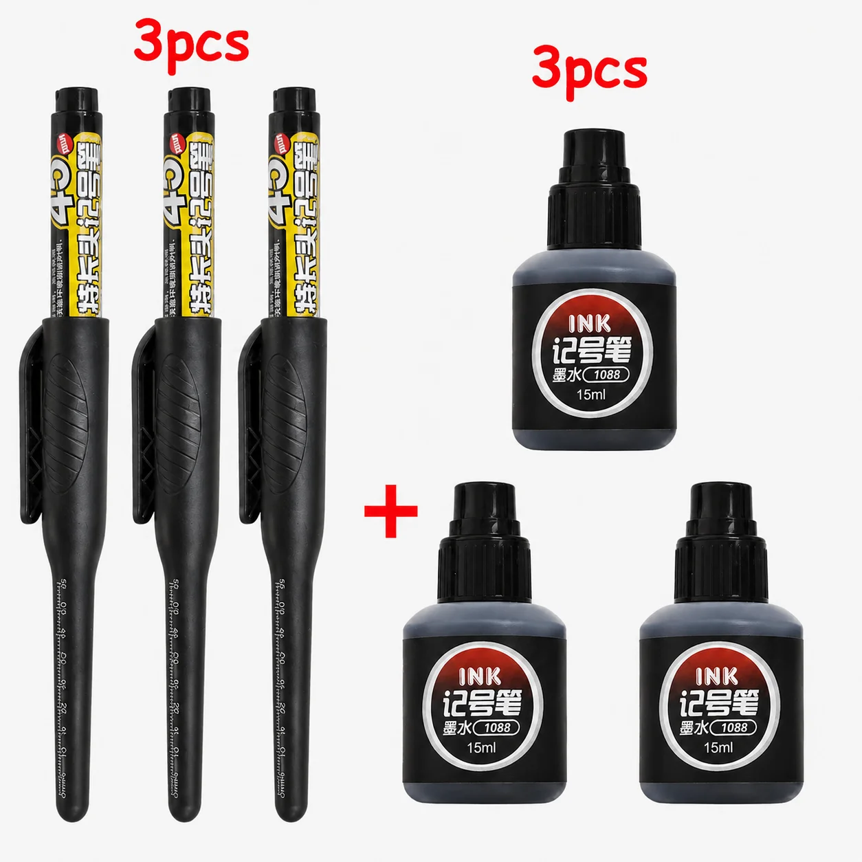 1–6 Stück, 45 Mm, Wasserdicht, Lange Kopfspitze, Tiefloch-Marker, Fliesen-Tischler-Stift, Mehrzweck Für Die Holzbearbeitung, Schwarze/Blaue/Rote Tinte 1–6 Stück, 45 Mm, Wasserdicht, Lange Kopfspitze, Tiefloch-Marker, Fliesen-Tischler-Stift, Mehrzweck Für Die Holzbearbeitung, Schwarze/Blaue/Rote Tinte - Image 20