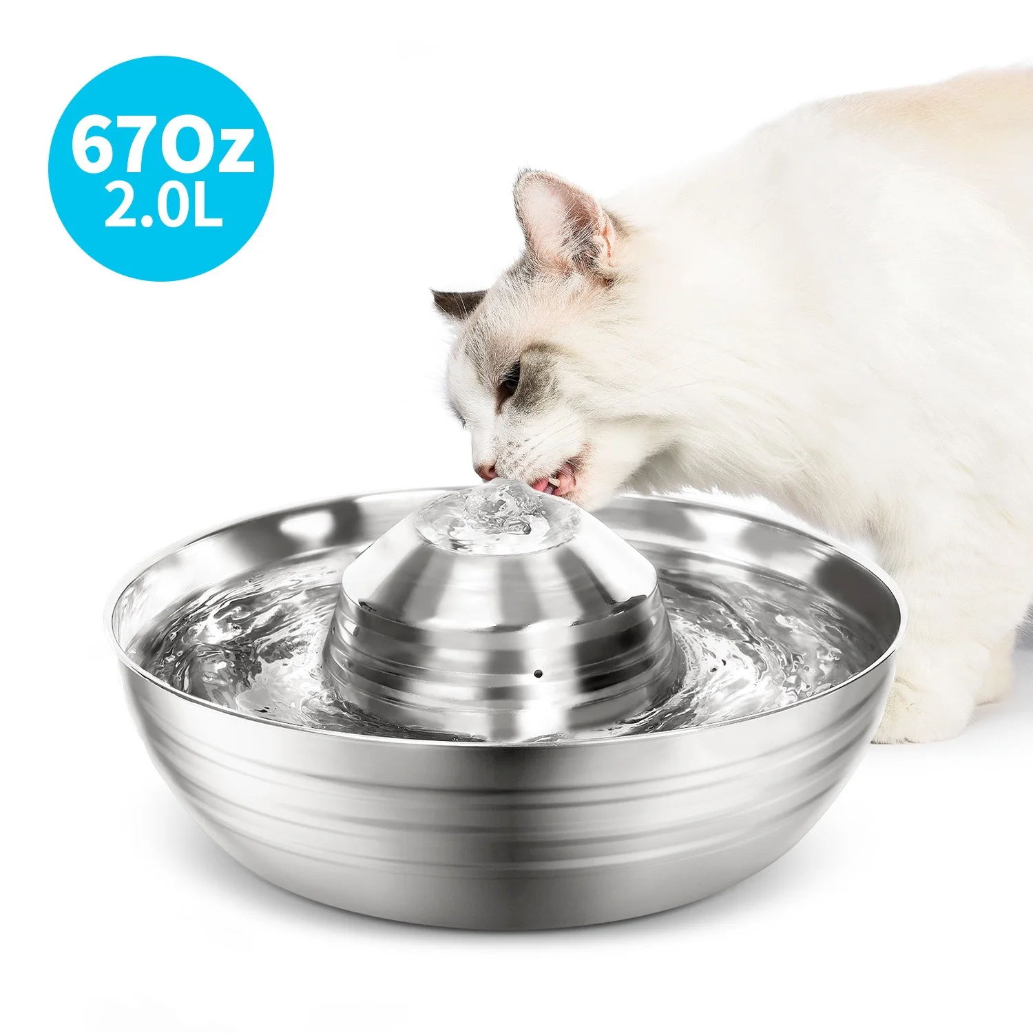 2Lcat Water Fountain Automatic Drinker For Cats Water Feeder Pet Cat Dog Ultra-Quiet Automatic Fountains And Filter Cats Drinker 2Lcat Water Fountain Automatic Drinker For Cats Water Feeder Pet Cat Dog Ultra-Quiet Automatic Fountains And Filter Cats Drinker - Image 2