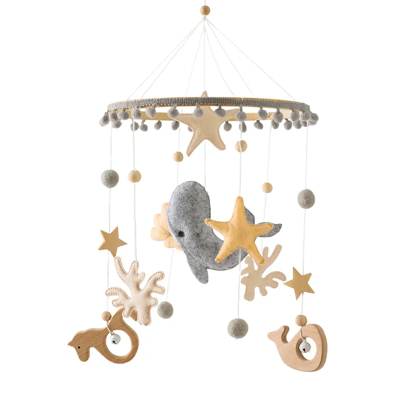 Babymobile Mit Holzrasseln, Weichen Filz-Tierfiguren, Musikbox Und Hängespielzeug Für Neugeborene – Babygeschenke Babymobile Mit Holzrasseln, Weichen Filz-Tierfiguren, Musikbox Und Hängespielzeug Für Neugeborene – Babygeschenke - Image 20