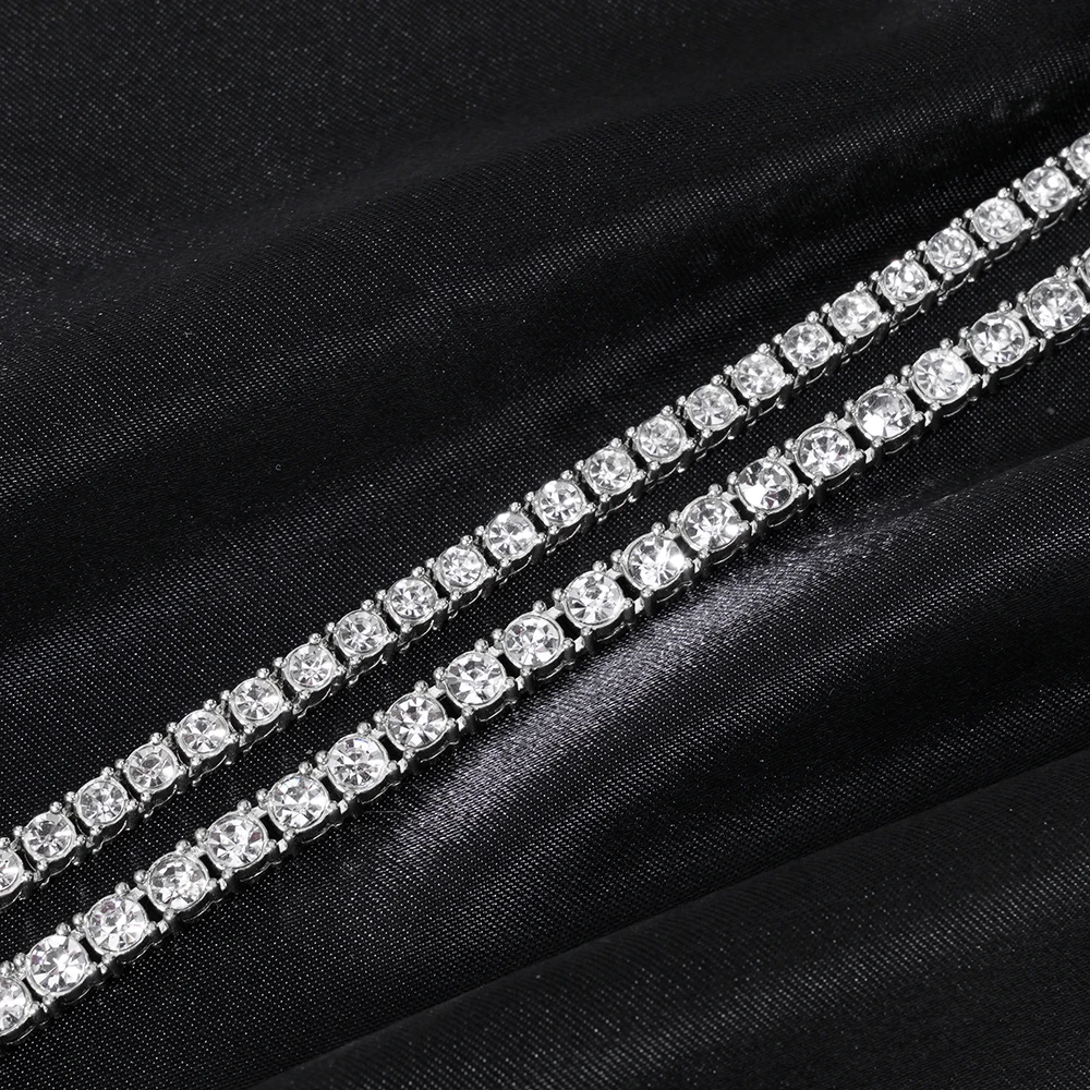 Hip Hop 5Mm Tennis Kette Iced Out Armband Halskette Männer Mode Silber Farbe Tennis Schmuck Ketten Frauen 20 Zoll Halsband Punk Geschenk Hip Hop 5Mm Tennis Kette Iced Out Armband Halskette Männer Mode Silber Farbe Tennis Schmuck Ketten Frauen 20 Zoll Halsband Punk Geschenk - Image 3