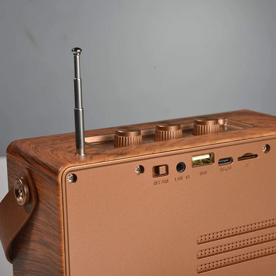 Retro Bluetooth-Lautsprecher – Tragbare Kabellose Stereo-Soundbox Mit Fm-Radio, Mp3-Player, Hochwertigem Klang &Amp; Wiederaufladbarem Akku Retro Bluetooth-Lautsprecher – Tragbare Kabellose Stereo-Soundbox Mit Fm-Radio, Mp3-Player, Hochwertigem Klang &Amp; Wiederaufladbarem Akku - Image 2