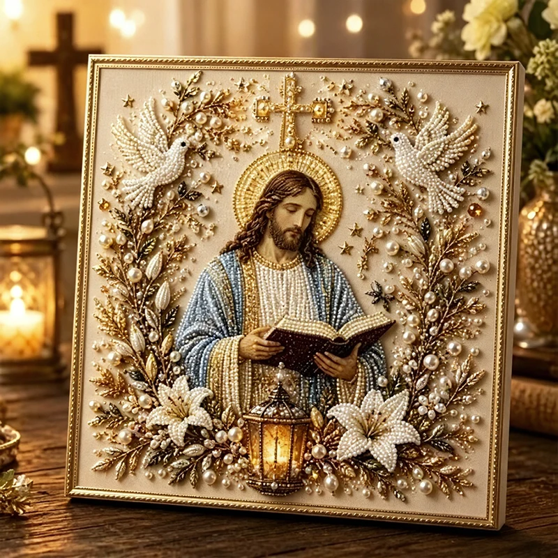 Diamond-Painting-Set Krippe 5D Mit Rahmen – Christliche Weihnachtsdeko Zum Aufhängen Diamond-Painting-Set Krippe 5D Mit Rahmen – Christliche Weihnachtsdeko Zum Aufhängen – Bild 10