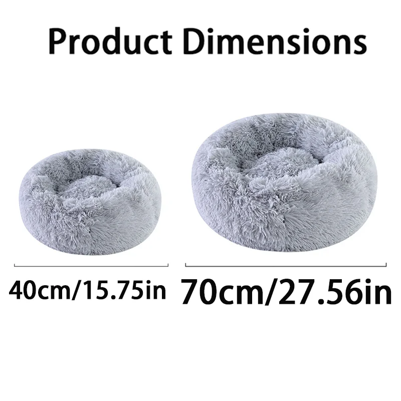 Soft Pet Cat Bed Pad Plush Warm Faux Fur Dog Calm Bed Donut Round Bed Comfortable Sleeping Washable For Small Medium Dog And Cat Soft Pet Cat Bed Pad Plush Warm Faux Fur Dog Calm Bed Donut Round Bed Comfortable Sleeping Washable For Small Medium Dog And Cat - Image 14