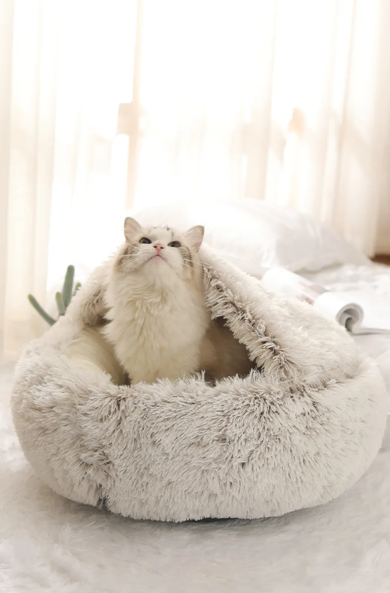 Autumn And Winter Soft Plush Pet Bed And Pet Bed Winter Warm And Cold Plush Comforter Nest Shell Cat Nest Semi-Enclosed Cat Nest Autumn And Winter Soft Plush Pet Bed And Pet Bed Winter Warm And Cold Plush Comforter Nest Shell Cat Nest Semi-Enclosed Cat Nest - Image 23