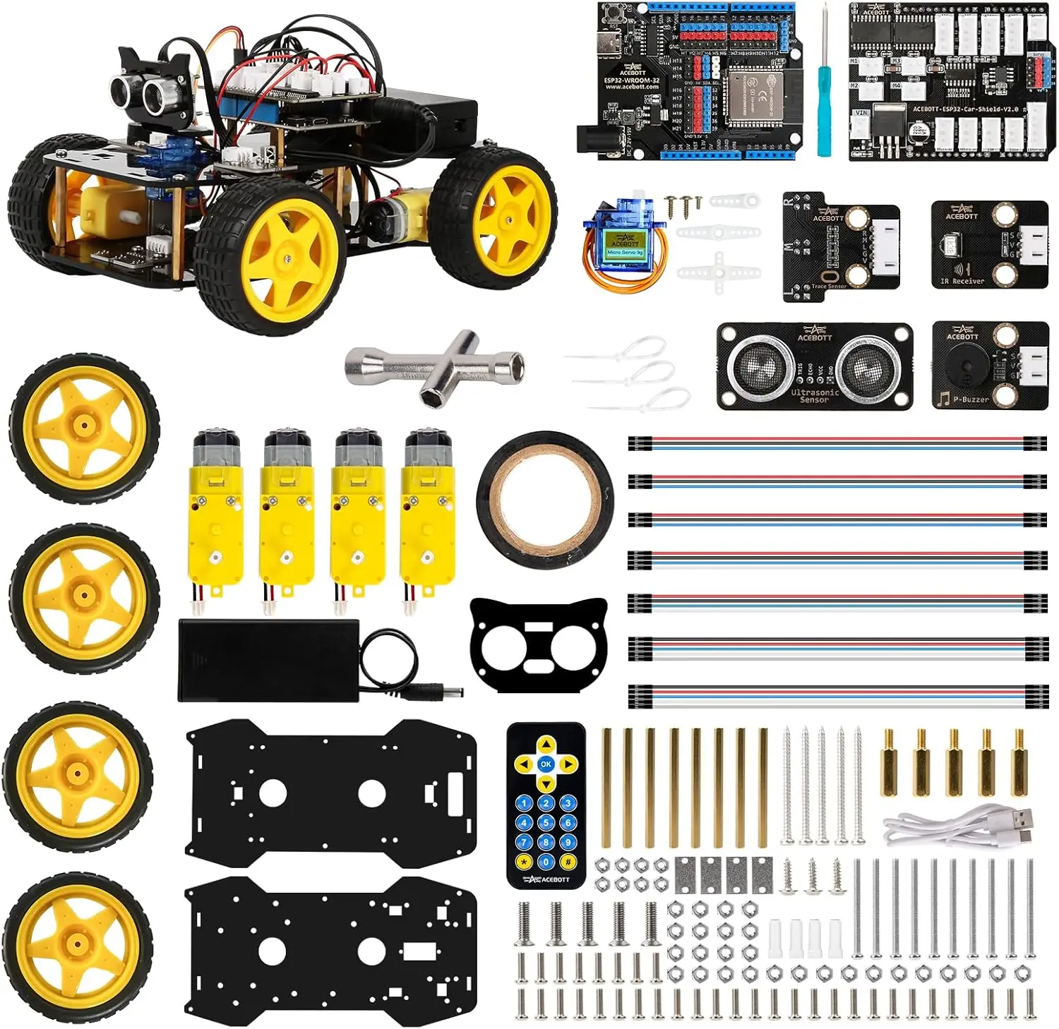 Acebott Robotik-Set Für Kinder – Arduino Roboter-Auto Mit Scratch Und App-Steuerung Robotik-Set Kinder