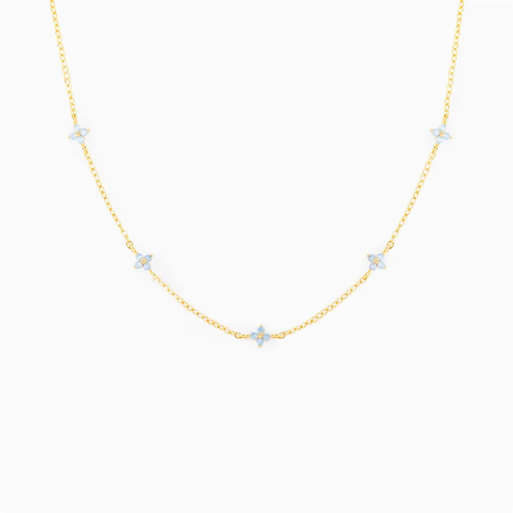 Neue Design Winzige Blaue Blume Halskette Für Frauen Gold Farbe Nette Anhänger Halskette Trendy Weibliche Geburtstag Schmuck Bijoux Geschenk Neue Design Winzige Blaue Blume Halskette Für Frauen Gold Farbe Nette Anhänger Halskette Trendy Weibliche Geburtstag Schmuck Bijoux Geschenk - Image 6