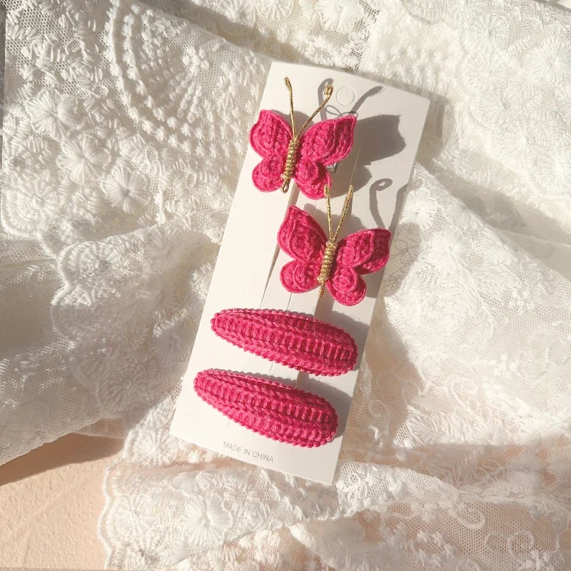 4 Stücke Süße Und Niedliche Kinder Haar Clip Wolle Stricken Kopfbedeckungen Handgemachte Häkeln Schmetterling Legierung Kinder Haarnadeln Großhandel 4 Stücke Süße Und Niedliche Kinder Haar Clip Wolle Stricken Kopfbedeckungen Handgemachte Häkeln Schmetterling Legierung Kinder Haarnadeln Großhandel - Image 17