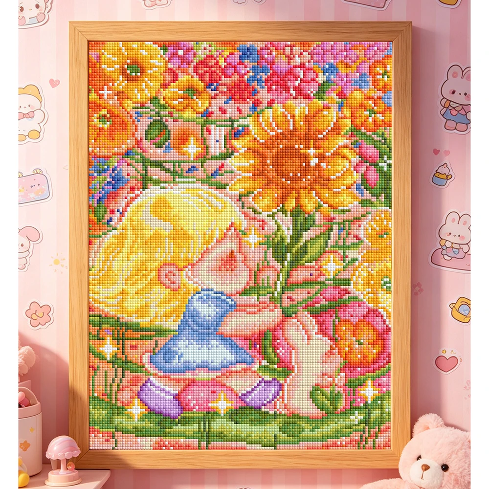 Homfun 5D Diamantbild Sonnenblumen-Mädchen – Vollquadratische Harzsteine Für Diy-Diamantstickerei Und Kreative Wandkunst Homfun 5D Diamantbild Sonnenblumen-Mädchen – Vollquadratische Harzsteine Für Diy-Diamantstickerei Und Kreative Wandkunst - Image 3