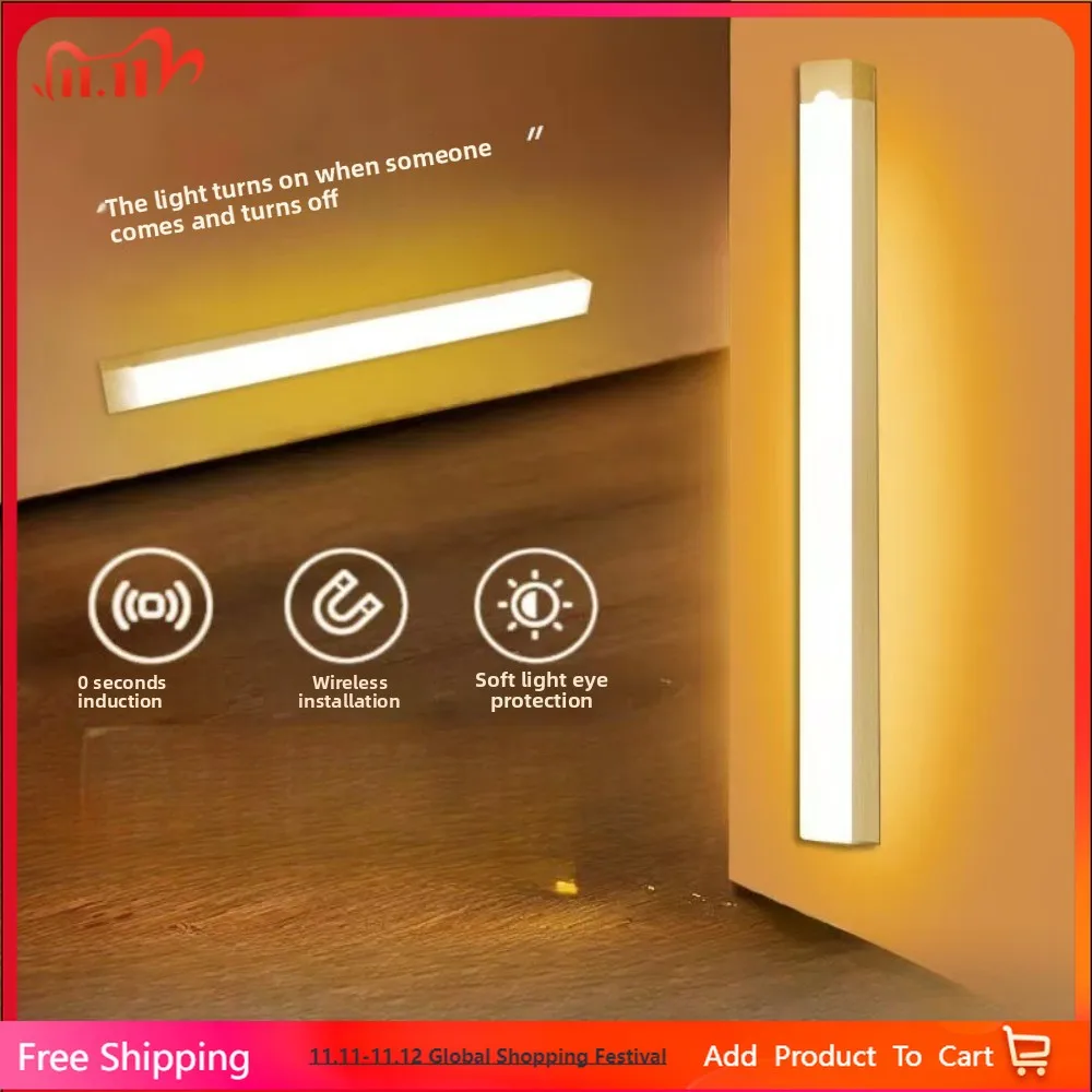 Nachtlicht, Usb-Aufladung, Magnetische Induktionslampe, Dimmbare Led-Unterschrankleuchte, Bewegungsmelder Für Nachttisch, Kleiderschrank, Treppe Nachtlicht, Usb-Aufladung, Magnetische Induktionslampe, Dimmbare Led-Unterschrankleuchte, Bewegungsmelder Für Nachttisch, Kleiderschrank, Treppe
