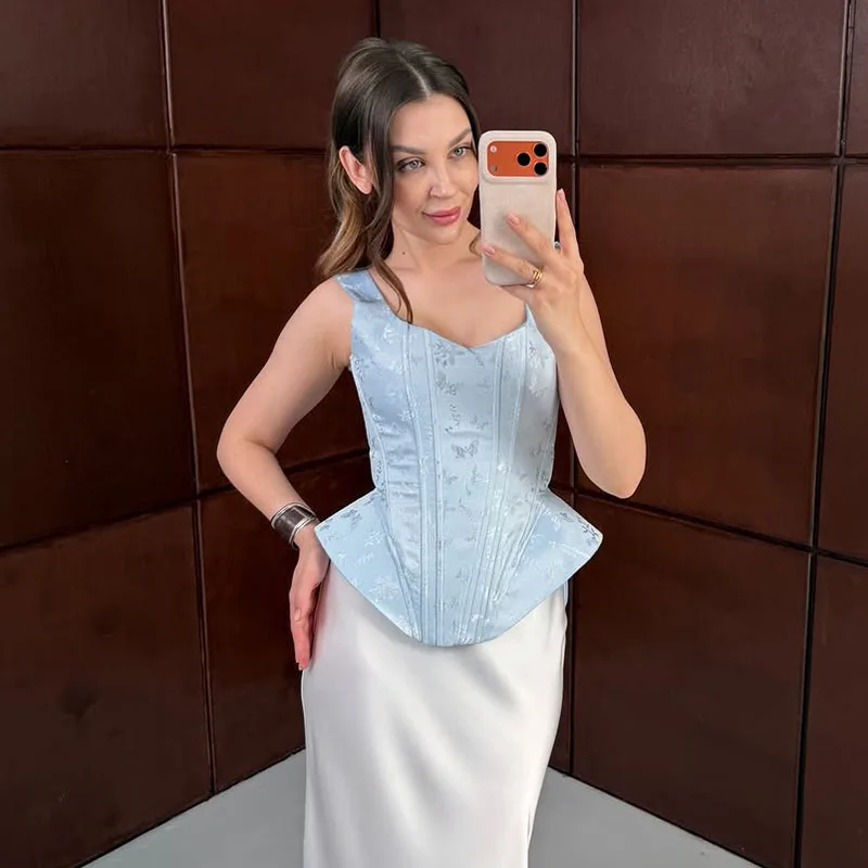 Eleganter Damen Hosenanzug 2026 – Schmal Geschnittenes Outfit Mit Puffärmeln, U-Ausschnitt Und Weiter Hose Für Den Herbst Eleganter Damen Hosenanzug 2026 – Schmal Geschnittenes Outfit Mit Puffärmeln, U-Ausschnitt Und Weiter Hose Für Den Herbst - Image 3