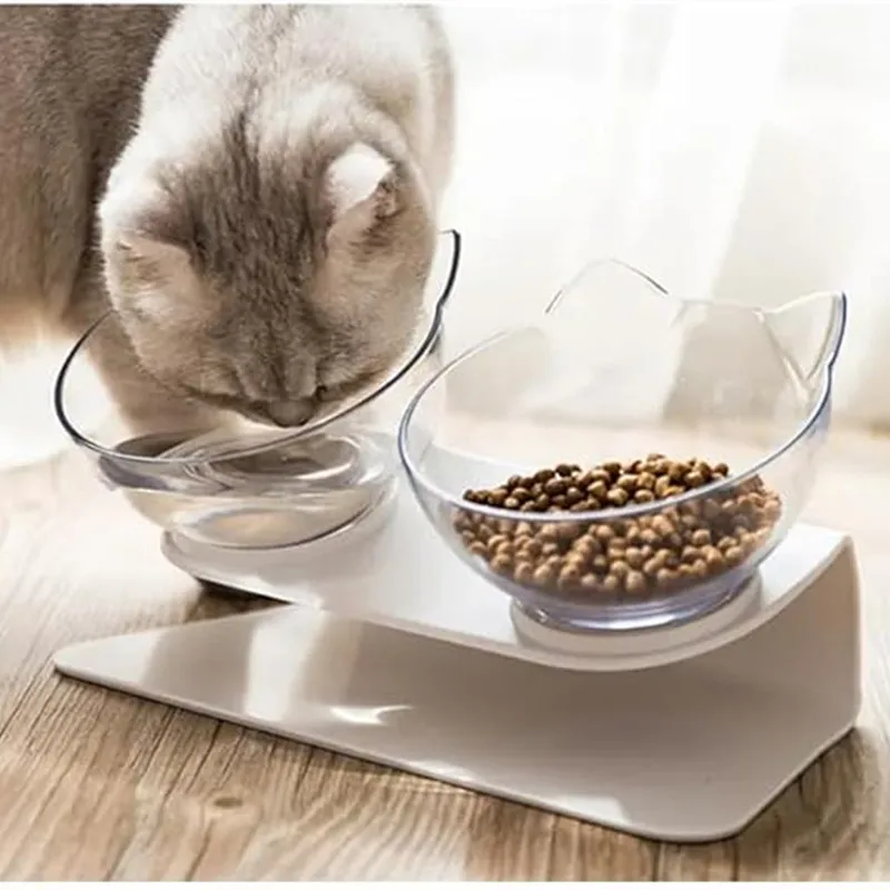 Cat Bowls, Cat Food Bowls Elevated Tilted, Anti Vomiting Kitty Bowl For Puppy And Bunny, Orthopedic For Indoor Cats Cat Bowls, Cat Food Bowls Elevated Tilted, Anti Vomiting Kitty Bowl For Puppy And Bunny, Orthopedic For Indoor Cats - Image 2