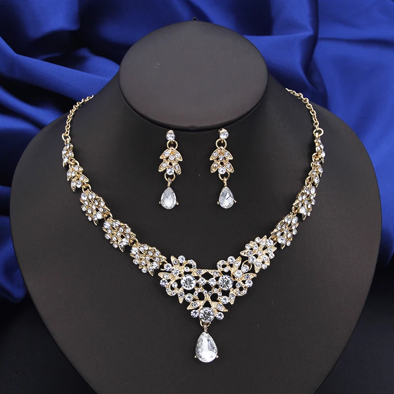Mode Choker Halskette Sets Für Frauen Braut Schmuck Sets Party Prom Hochzeit Ohrringe Kostüm Zubehör Mode Choker Halskette Sets Für Frauen Braut Schmuck Sets Party Prom Hochzeit Ohrringe Kostüm Zubehör - Image 4