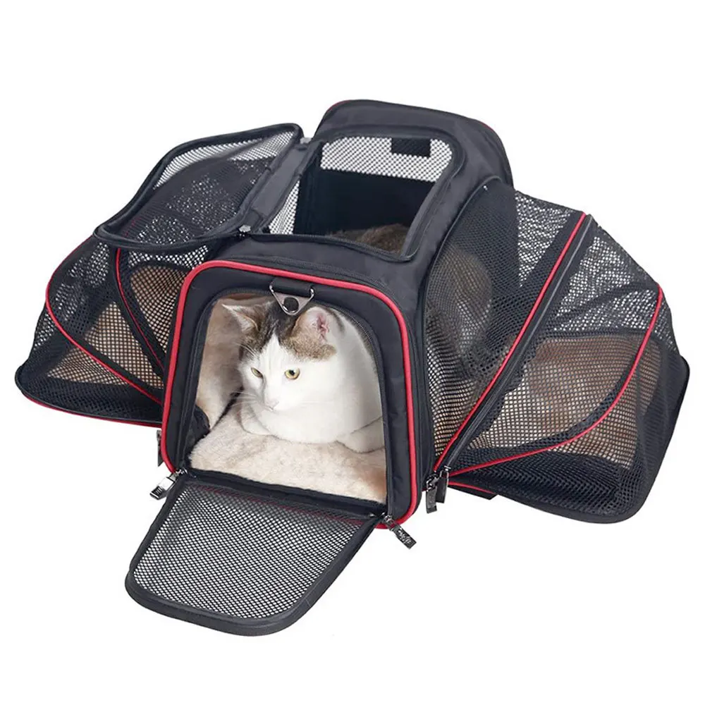 Pet Carriers Bag Portable Breathable Foldable Bag Cat Dog Carrier Bags Outgoing Outdoor Travel Pets Cats Handbag Safety Zippers Pet Carriers Bag Portable Breathable Foldable Bag Cat Dog Carrier Bags Outgoing Outdoor Travel Pets Cats Handbag Safety Zippers - Image 9