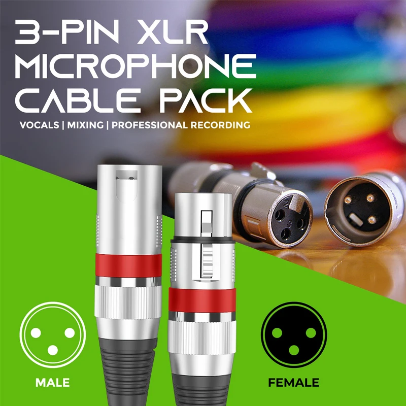Xlr Männlich Zu Weiblich Kabel 3-Pin – Professionelles Verlängerungskabel Für Mikrofon, Mixer Und Lautsprecher Xlr Männlich Zu Weiblich Kabel 3-Pin – Professionelles Verlängerungskabel Für Mikrofon, Mixer Und Lautsprecher - Image 3