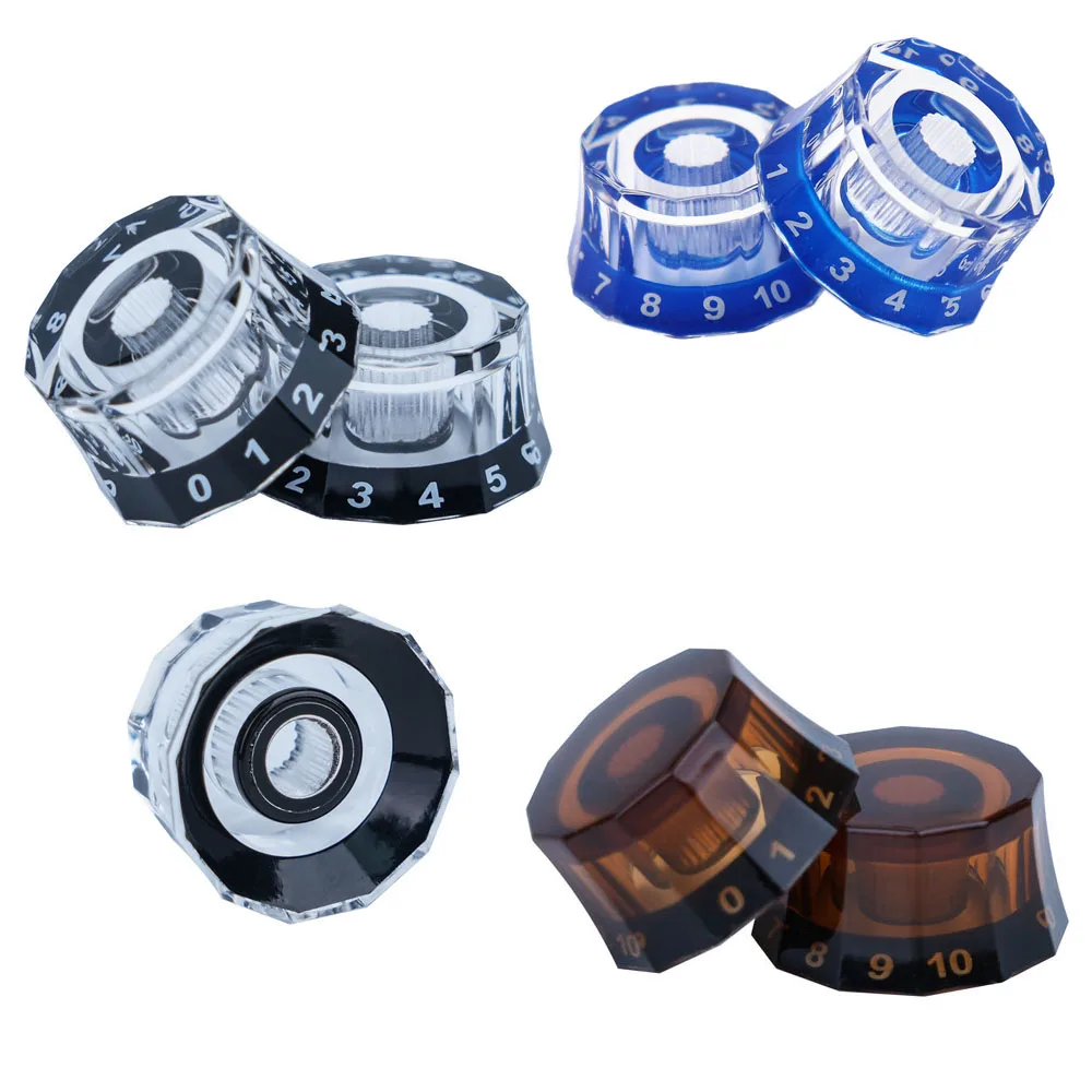 4 Stück Gitarrenknöpfe, Klares Dodecagon-Design, Geschwindigkeitsregelung, Lautstärke- Und Tonregler, 18 Spline, Für Sg Lp Style Gitarrenzubehör 4 Stück Gitarrenknöpfe, Klares Dodecagon-Design, Geschwindigkeitsregelung, Lautstärke- Und Tonregler, 18 Spline, Für Sg Lp Style Gitarrenzubehör
