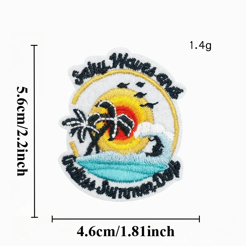 Sommer Hot Hawaii Strand Blume Sonne Bus Eisen-Auf Nähen Stickerei Abzeichen Patches Diy T-Shirt Hut Rucksack Kleidung Applikationen Aufkleber Sommer Hot Hawaii Strand Blume Sonne Bus Eisen-Auf Nähen Stickerei Abzeichen Patches Diy T-Shirt Hut Rucksack Kleidung Applikationen Aufkleber - Image 3