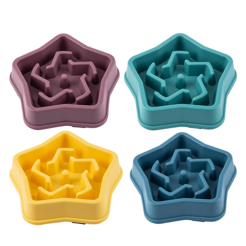 Pet Cat Slow Food Bowl Fat Help Healthy Round Anti-Choking Thickened And Non-Slip Multiple Colors Shapes Pet Cat Slow Food Bowl Fat Help Healthy Round Anti-Choking Thickened And Non-Slip Multiple Colors Shapes - Image 2
