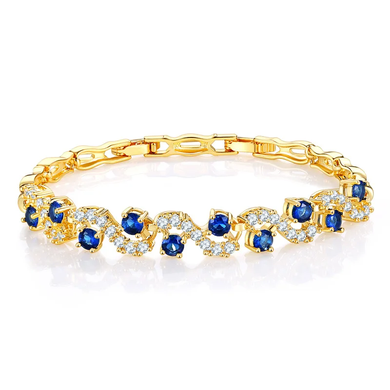 Neues Funkelndes Zirkon-Armband Für Damen, Modisch, Elegant, Charm-Armbänder, Exquisiter Kristall-Edelstein-Schmuck, Dinner-Party-Geschenke Neues Funkelndes Zirkon-Armband Für Damen, Modisch, Elegant, Charm-Armbänder, Exquisiter Kristall-Edelstein-Schmuck, Dinner-Party-Geschenke - Image 5