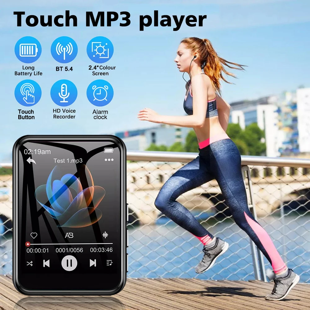 8-128G 2,4 Zoll Touchscreen Mp3 Player Bluetooth5.4 Tragbare Hifi Musik Player Mp3 Video Wiedergabe Voice Recorder Eingebaute Sprechen 8-128G 2,4 Zoll Touchscreen Mp3 Player Bluetooth5.4 Tragbare Hifi Musik Player Mp3 Video Wiedergabe Voice Recorder Eingebaute Sprechen - Image 3