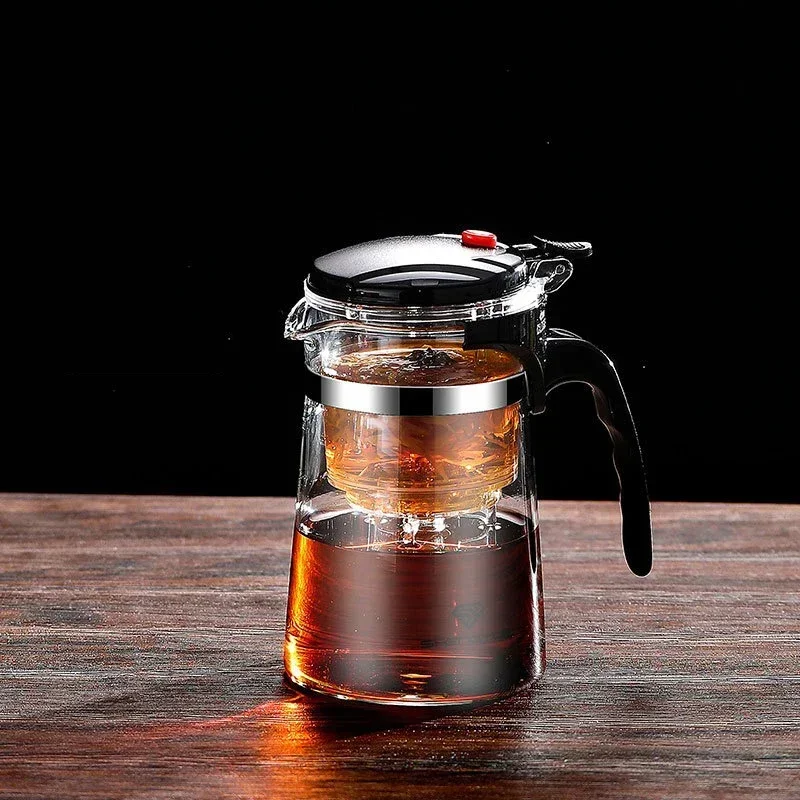 Justinlau Glas-Teekanne Mit Tee-Wasser-Trennung – Hitzebeständige Kung-Fu-Teekanne Mit Integriertem Teefilter Justinlau Glas-Teekanne Mit Tee-Wasser-Trennung – Hitzebeständige Kung-Fu-Teekanne Mit Integriertem Teefilter - Image 5