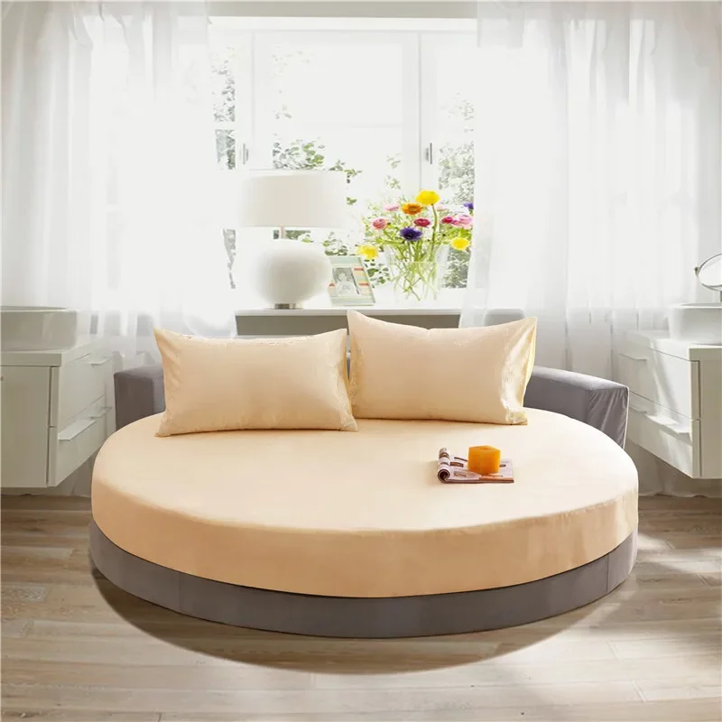 100% Cotton Round Bed Sheet Set Elastic Band Soft Skin Friendly Fitted Sheets Set Elastic Band Bedsheet 3/1 Pcs Mattress Cover 100% Cotton Round Bed Sheet Set Elastic Band Soft Skin Friendly Fitted Sheets Set Elastic Band Bedsheet 3/1 Pcs Mattress Cover - Image 16