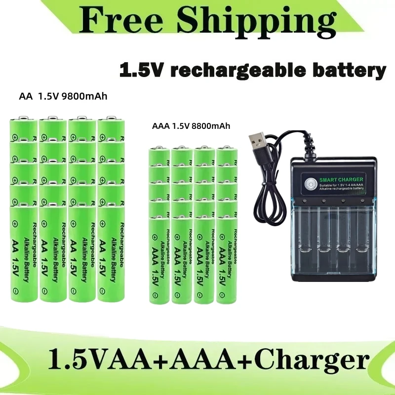 Original Akku 1,5 V Aa 9800 Mah + Aaa 8800 Mah + Ladegerät Für Computer Uhr Radio Video Spiel Digital Kamera Aa Aaa Original Akku 1,5 V Aa 9800 Mah + Aaa 8800 Mah + Ladegerät Für Computer Uhr Radio Video Spiel Digital Kamera Aa Aaa