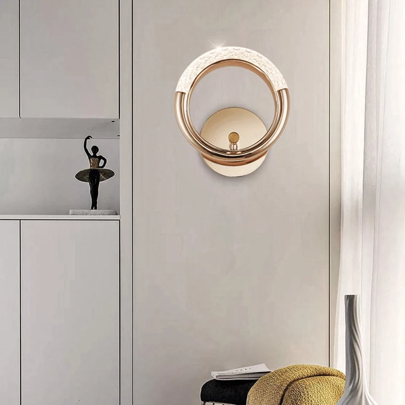 Moderne Nordic Luxus Dekor Wand Lampe Eisen Basis Acryl Lampenschirm Exquisite Nacht Leuchte Licht Led Schlafzimmer Dekoration Wand Glanz Moderne Nordic Luxus Dekor Wand Lampe Eisen Basis Acryl Lampenschirm Exquisite Nacht Leuchte Licht Led Schlafzimmer Dekoration Wand Glanz - Image 3